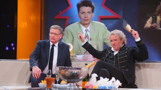 Jauch jetzt, Jauch einst und Thomas Gottschalk beim RTL-30er