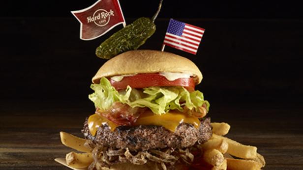 Burger im Hard Rock Cafe in Wien