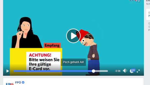 „Pech gehabt Ali!“: FPÖ löscht rassistisches Video aus dem Internet