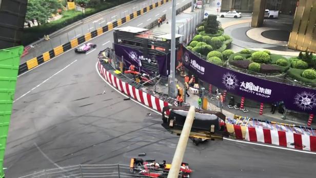 Horror-Crash beim Formel-3-Rennen in Macao