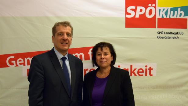 SPÖ-Klubobmann Christian Makor, SPÖ-Chefin Birgit Gerstorfer