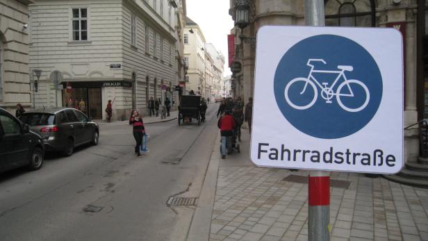 Fahrradstraße namens Herrengasse