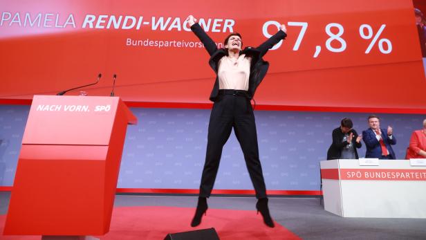 Sprung an die SPÖ-Spitze: 97,8 Prozent für Rendi-Wagner