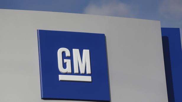 FILE PHOTO: The GM logo is seen at the General Motors Warren Transmission Operations Plant in Warren, Michigan