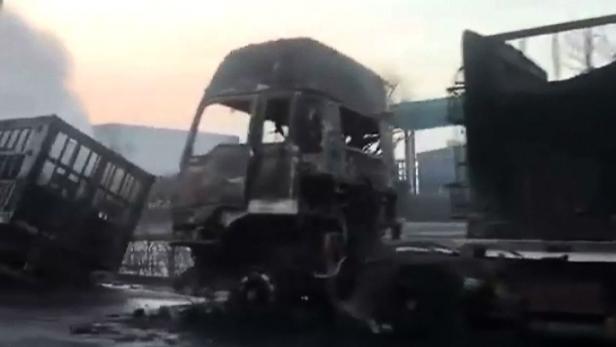 Lastwagen-Explosion nahe chinesischer Chemiefabrik