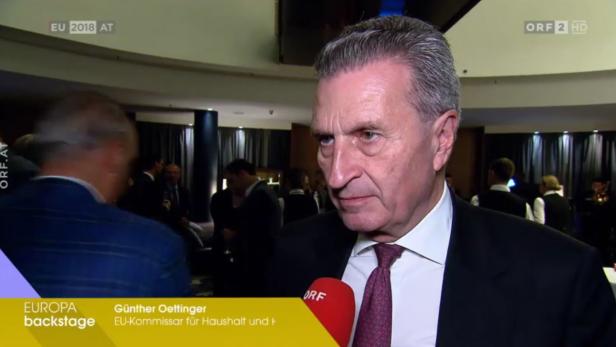 EU-Kommissar Oettinger in &quot;Europa backstage&quot; beim Treffen der Landeshauptleute