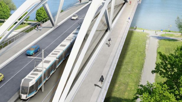 Zweite Schienenachse wird über die in Bau befindliche neue Donaubrücke geführt
