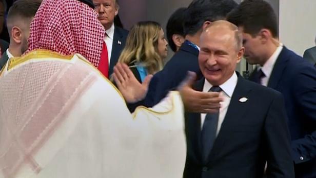 Putin und Bin Salman: Herzlicher Handschlag bei G-20-Gipfel