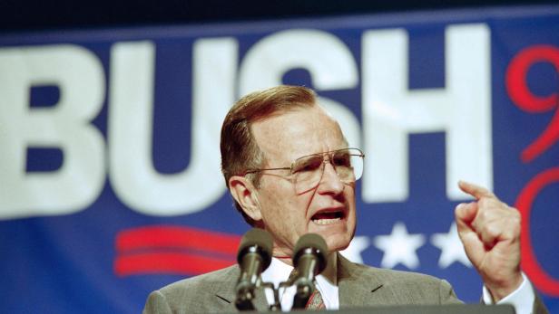 Bush bei einer Rede im Jahr 1992.