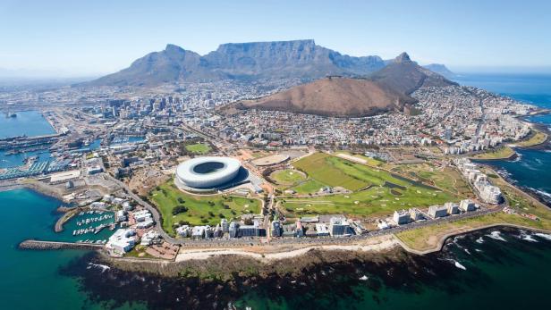 Kapstadt: Blick Richtung Tafelberg