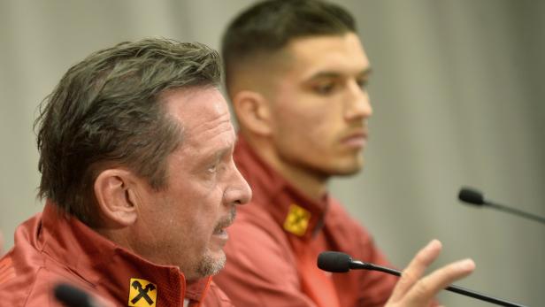 PK ÖFB: GRBIC/GREGORITSCH U21-Teamchef Werner Gregoritsch und Adrian Grbic.