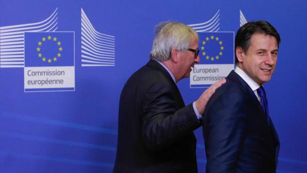 Jean-Claude Juncker mit Giuseppe Conte