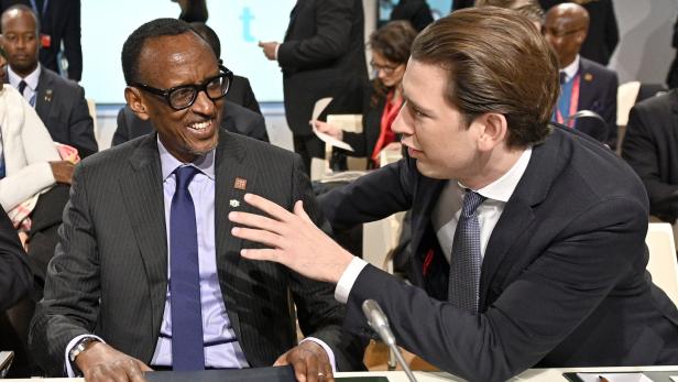 Paul Kagame und Kanzler Sebastian Kurz als Gastgeber des EU-Afrika-Forums in Wien