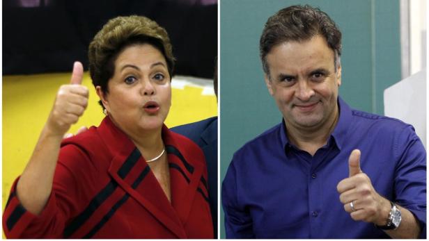 Wollen beide Nummer eins werden: Präsidentin Dilma Rousseff und ihr Herausforderer Aecio Neves