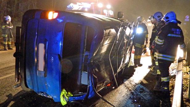 Das Unfallfahrzeug in Gaaden.