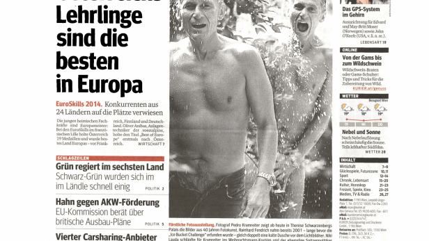 Titelseite des Kurier vom 7. Oktober 2014.