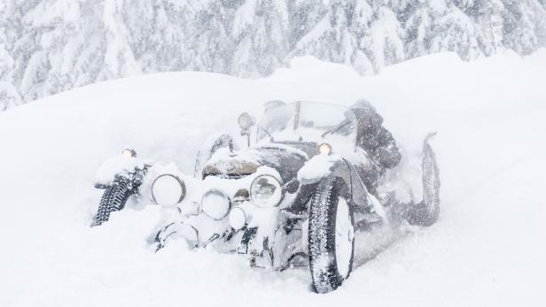 Planai-Classic 2019: Oldtimer im Winter-Chaos