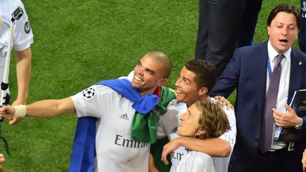 Pepe, Ronaldo und Modric sind gemeinsam bei Real erfolgreich.