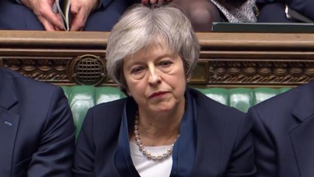 Die britische Premierministerin Theresa May Dienstagabend