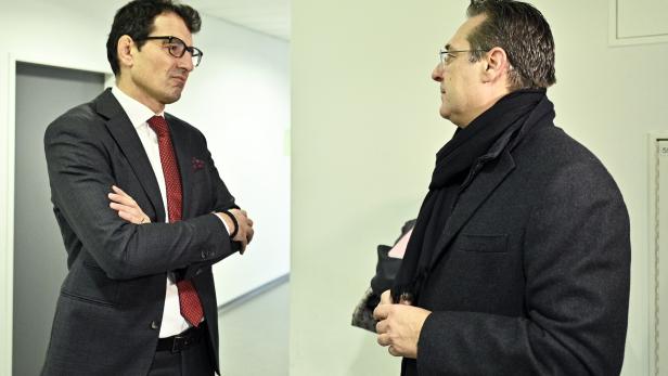 Rami (links) und Strache vergangenen Donnerstag am Wiener Handelsgericht.