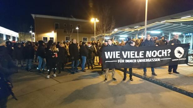 Demo in Wiener Neustadt nach Mord an Frau.