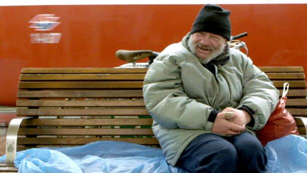 Obdachlos in Wien - Szene aus dem Film &quot;Zu ebener Erde&quot;