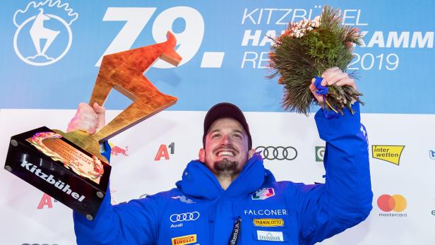 SKI WELTCUP IN KITZBÜHEL: ABFAHRT DER HERREN/SIEGEREHRUNG: PARIS (ITA)