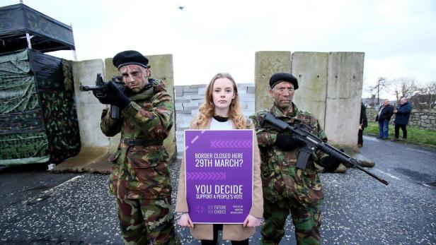 Protestaktion in Nordirland