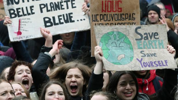 Rund 70.000 Menschen demonstrierten in Brüssel für Klimaschutz