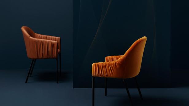 Designer-Stuhl: In Falten gelegt