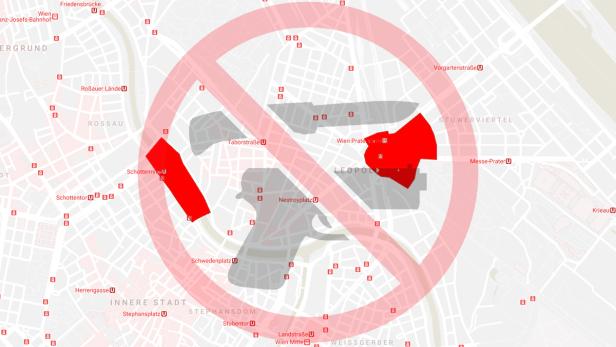 Wo Sie ab heute in Wien keine Waffen tragen dürfen