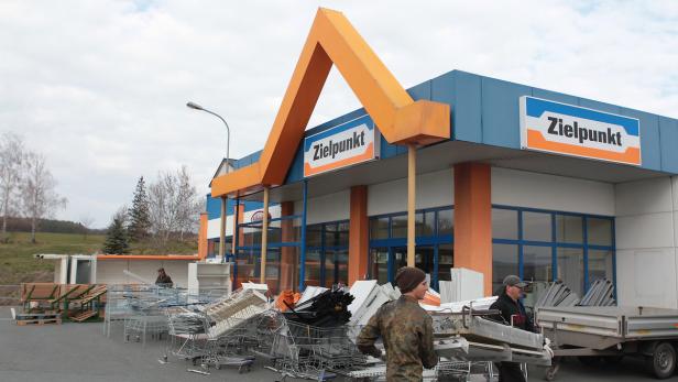 März 2013: Ein Zielpunkt-Supermarkt, der aufgelöst wurde.