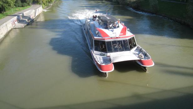 Entenschreck: Dieses Schnellboot pflügt mit einem Mörderkaracho durch den Donaukanal