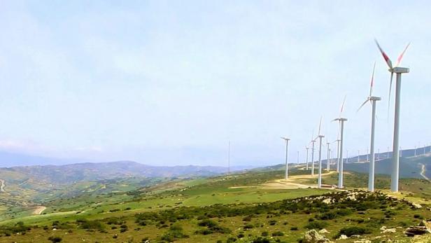 Windpark in Tanger, Marokko.