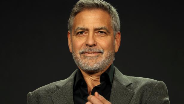 Actor, executive producer, and director George Clooney speaks on a panel for the Hulu series "Catch-22", during the Television Critics Association (TCA) Winter Press Tour in Pasadena