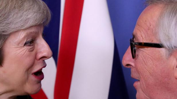 Britische Premierministerin Theresa May und EU-Kommissionspräsident Jean-Claude Juncker