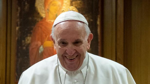 Papst Franziskus während der Konferenz im Vatikan.