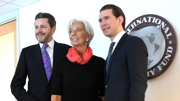 Harald Mahrer, Christine Lagarde, Sebastian Kurz