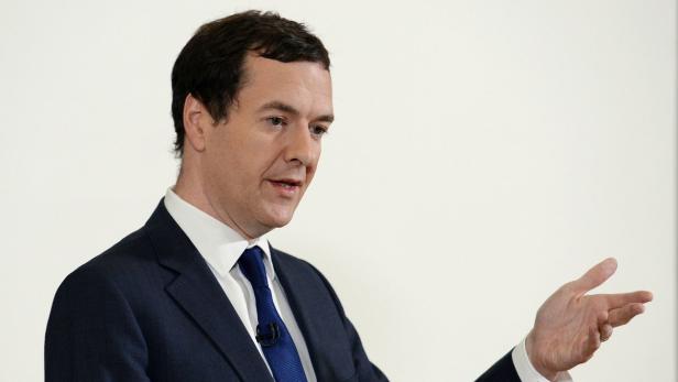 George Osborne bei seiner Pressekonferenz am Montag