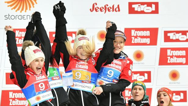 Nordische WM: Silber für ÖSV-Damen im Skisprung-Teambewerb