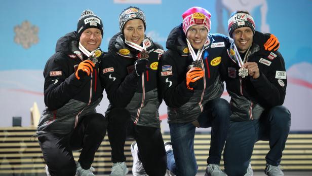 NORDISCHE SKI WM 2019 IN SEEFELD: NORDISCHE KOMBINATION / TEAM 4 X 5 KM / SIEGEREHRUNG: TEAM ÖSTERREICH
