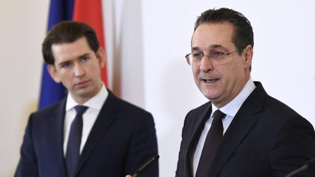 Sebastian Kurz, Heinz-Christian Strache bei einem Ministerrat im Jänner.