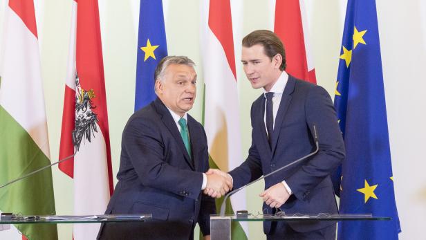 Ungarns Premier Orbán mit Bundeskanzler Kurz