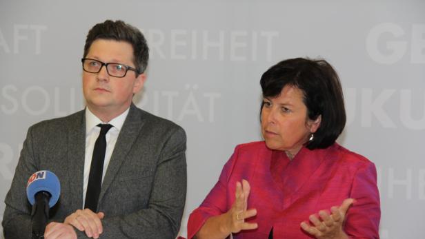 SPÖ-Vorsitzende Birgit Gerstorfer und der Menschenrechtssprecher der SPÖ Michael Lindner