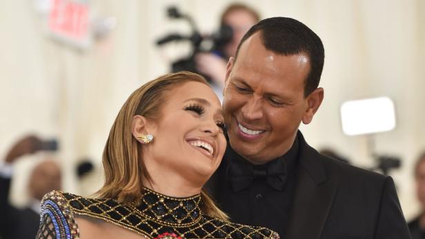 Glücklich: Jennifer Lopez und Alex Rodriguez alias A-Rod bei der Met-Gala in New York im vergangenen Mai.