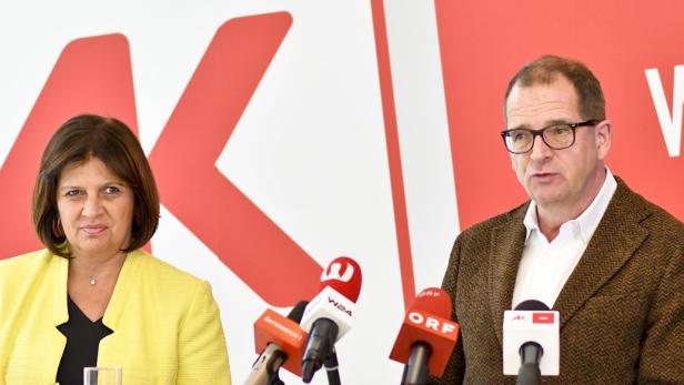 Arbeiterkammer-Präsidentin Renate Anderl und Direktor Christoph Klein