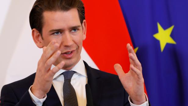 Austria's Chancellor Kurz addresses the media in Vienna