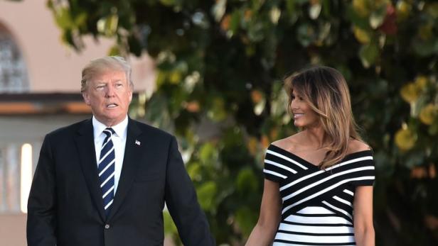 Donald und Melania Trump im Mare-a-Lago.