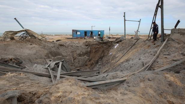 Schäden nach israelischem Gegenangriff in Gaza