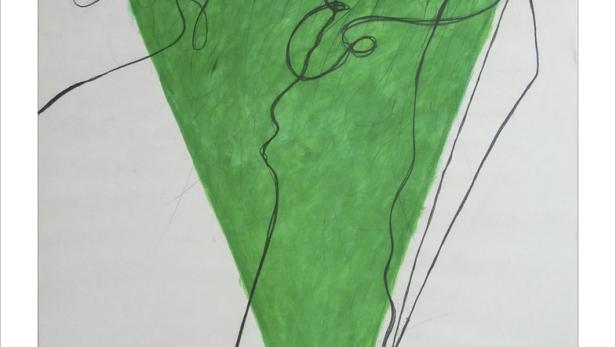 Johann Jascha, The-Green-Woman-Series, Acryl auf Papier